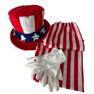 2026 USA Party July Patriotic Outfit Hat Gloves Pants